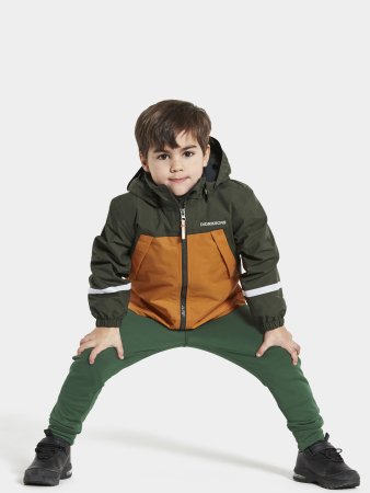 DIDRIKSONS striukė ENSO 2, žalia/oranžinė, 140 cm, 504401-251 504401-251-100