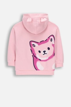 COCCODRILLO džemperis su gobtuvu, rožinis, WC6132301SGK-007-116, 116 cm 