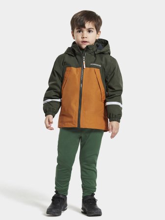 DIDRIKSONS striukė ENSO 2, žalia/oranžinė, 140 cm, 504401-251 504401-251-100
