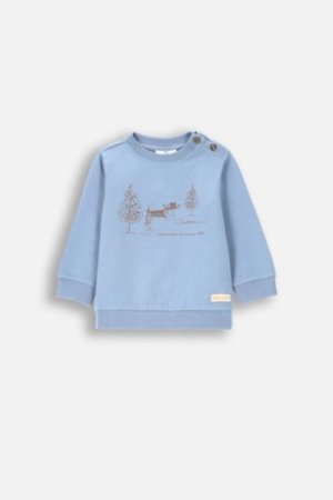 COCCODRILLO marškinėliai FRIENDS TOGETHER BOY NEWBORN, mėlyni, ZC4143104FBN-014-086, 86 cm 