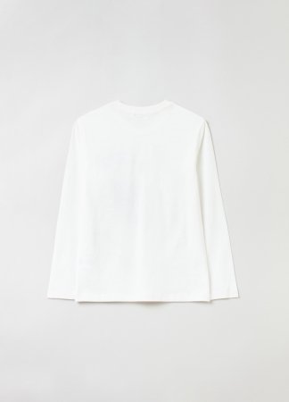 OVS BOY3-10Y T-SHIRT L/S 2M 8-9 WHITE 001829157 001829157