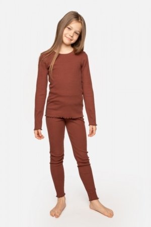 COCCODRILLO marškinėliai ilgomis rankovėmis EVERYDAY GIRL, rudi, ZC3143102VGB-018- 
