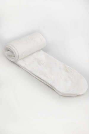 COCCODRILLO pėdkelnės TIGHT MICROFIBRE COLORFUL, baltos, WC4380303TMC-001- 