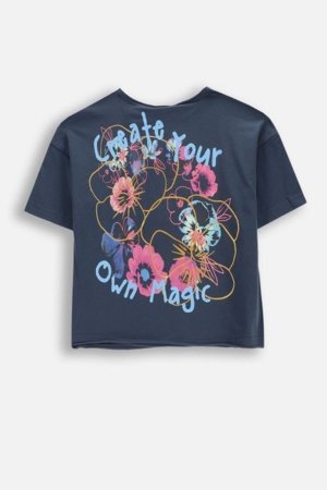 COCCODRILLO marškinėliai trumpomis rankovėmis, tamsiai mėlyni, WC6143203FGJ-015-164, 164 dydis 