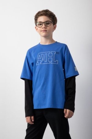 COCCODRILLO marškinėliai ACADEMY BOY JUNIOR, mėlyni, ZC5143102ABJ-032-134, 134 cm 