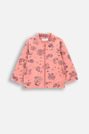 COCCODRILLO džemperis FLOWERS GIRL NEWBORN, rožinis, ZC4132202FGN-007-086, 86 cm 