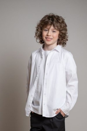 COCCODRILLO marškiniai ELEGANT JUNIOR BOY, balti, cm 