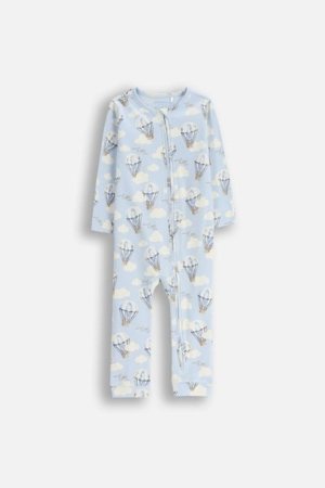 COCCODRILLO šliaužtinukas ilgomis rankovėmis UNDERWEAR SPECIAL BOY, mėlynas, WC5404201USB-036-086, 86 cm 