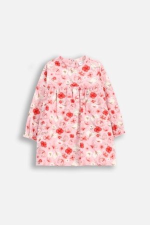 COCCODRILLO suknelė ilgomis rankovėmis NOSTALGIC MEADOW GIRL NEWBORN, rožinė, WC5129601NGN-007-086, 86 cm 