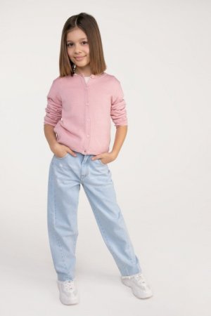 COCCODRILLO susegamas megztinis BASIC GIRL, powder pink, WC3172201BAG-033 WC3172201BAG-033-158