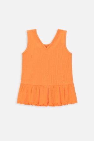 COCCODRILLO marškinėliai be rankovių OCEAN WONDERS KIDS, oranžiniai, WC4143301OWK-006-116, 116 cm 