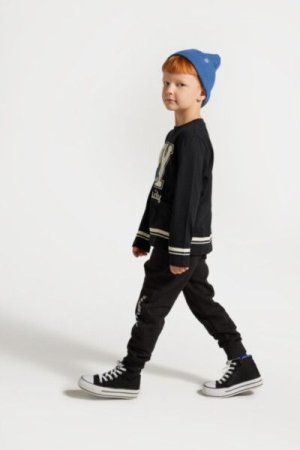 COCCODRILLO sportinės kelnės ACADEMY BOY KIDS, juodos, ZC4120201ABK-021-092, 92 cm 
