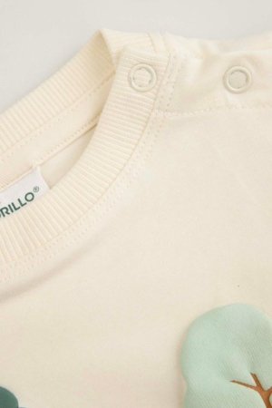 COCCODRILLO džemperis, smėlio spalvos, WC6143101HBN-003-068, 68 dydis 