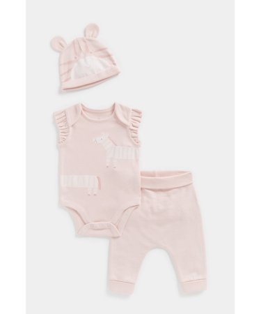 MOTHERCARE smėlinukas trumpomis rankovėmis, kelnės ir kepurė, EB413 