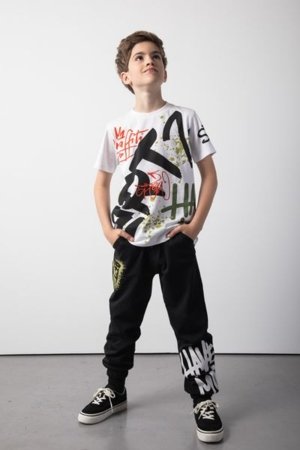 COCCODRILLO marškinėliai SPORTS BOY JUNIOR, balti, cm 