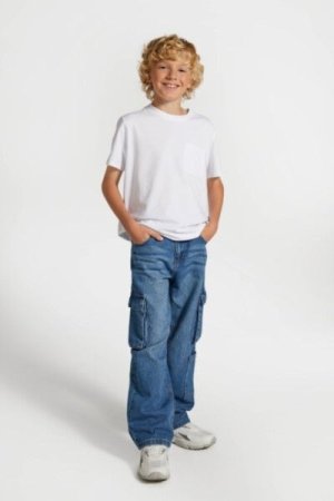COCCODRILLO sportinės kelnės JEANS COLLECTION BOY, tamsiai mėlynos, ZC4123103JCB-015-164, 164 cm 