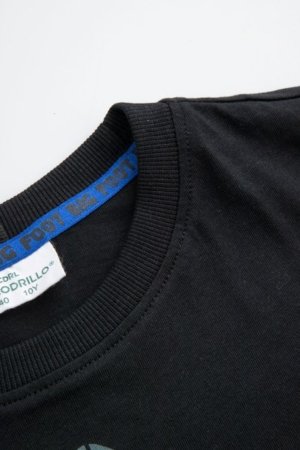 COCCODRILLO marškinėliai, juodi, ZC5143202YBJ-021-164, 164 cm 