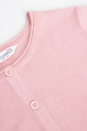 COCCODRILLO susegamas megztinis BASIC GIRL, powder pink, WC3172201BAG-033 WC3172201BAG-033-158