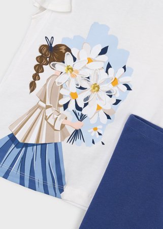 MAYORAL marškinėliai trumpomis rankovėmis ir tamprės, porcelain, 3.724-88, 104  cm 