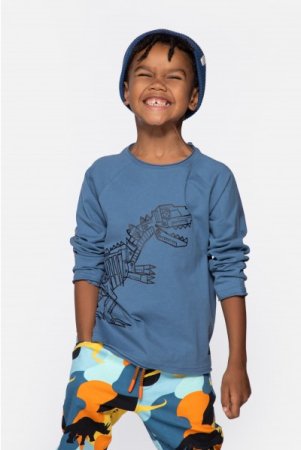 COCCODRILLO marškinėliai ilgomis rankovėmis DESERT EXPLORER KIDS, mėlyni, WC4143102DEK-014-0 