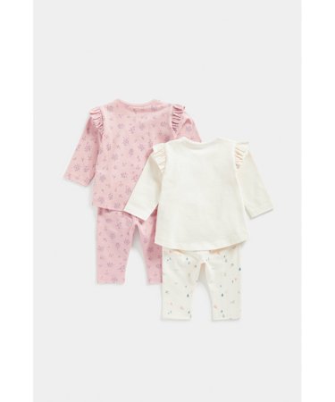 MOTHERCARE marškinėliai ilgomis rankovėmis 2vnt. ir kelnės 2vnt. , FE005 2vnt.,  