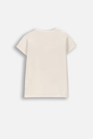 COCCODRILLO marškinėliai trumpomis rankovėmis, kreminiai, WC6143202FGK-003-110 