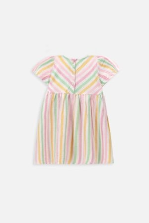 COCCODRILLO suknelė trumpomis rankovėmis OCEAN WONDERS NEWBORN, multicoloured, WC4128201OWN-022-0 