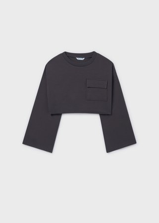 MAYORAL džemperis ir marškinėliai be rankovių, charcoal, 6.402-91, 152  cm 