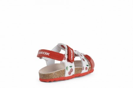 GEOX basutės, baltos/raudonos, 26 d., B252RA-0HHQD-C0008 B252RA-0HHQD-C0008-2