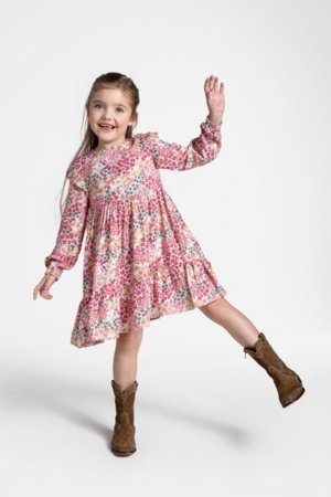 COCCODRILLO suknelė ilgomis rankovėmis NOSTALGIC MEADOW GIRL KIDS, spalvota, WC5128101NGK-022-122, 122 cm 