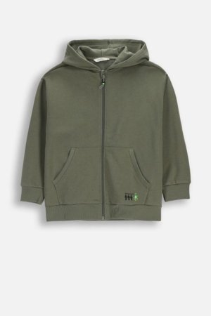 COCCODRILLO džemperis su gobtuvu, žalias, WC6132401VBA-011-104, 104 cm 