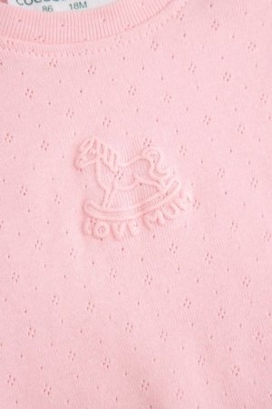 COCCODRILLO smėlinukas trumpomis rankovėmis, rožinis, dydis 