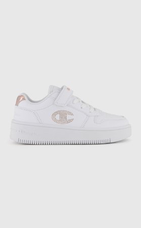 CHAMPION laisvalaikio batai RD18 PLATFORM GLITTER G PS Low Cut Shoe, balti, S32830-WW008 