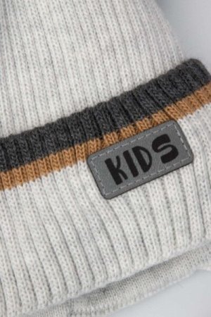 COCCODRILLO kepurė ACCESSORIES WINTER BOY, pilka, ZC4364103AWB-019-050, 50 cm 