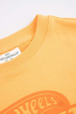 COCCODRILLO marškinėliai trumpomis rankovėmis, oranžiniai, WC6143203LBD-006-110, 110 