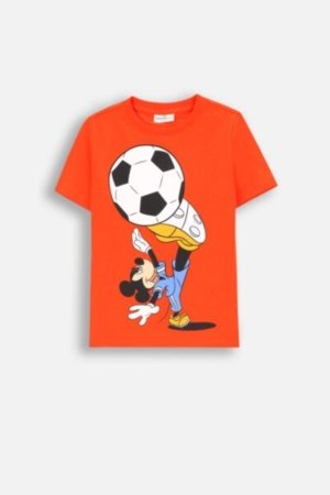 COCCODRILLO marškinėliai LICENCE BOY, raudoni, ZC4143207LBD-009-122, 122 cm 