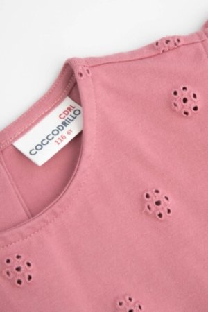 COCCODRILLO marškinėliai be rankovių GARDEN PARTY KIDS, powder pink, WC4143301GPK-033-122, 122 cm 
