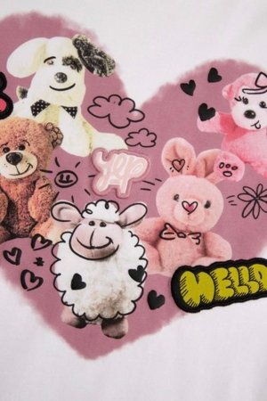 COCCODRILLO marškinėliai CRAFT PUNK GIRL KIDS, balti, ZC5143201CGK-001-116, 116 cm 