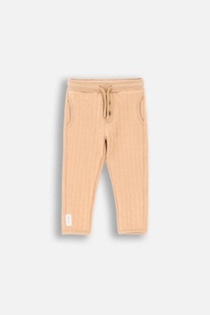 COCCODRILLO sportinės kelnės SMILE BOY NEWBORN, smėlio spalvos, ZC4121101SBN-002-062, 62 cm 