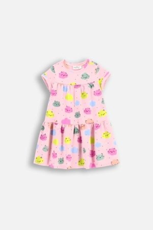 COCCODRILLO suknelė trumpomis rankovėmis DREAM DIARIES GIRL NEWBORN, spalvota, WC5129201DGN-022-086, 86 cm 