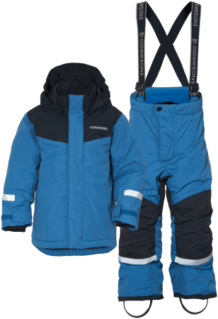 DIDRIKSONS žieminis lauko komplektas (striukė ir kelnės) SKARE, mėlynas, 130 cm, 504342-482 504342-482-100