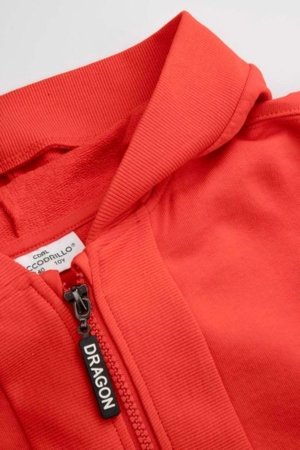 COCCODRILLO džemperis su gobtuvu DRAGONS BOY JUNIOR, raudonas, WC5132402DBJ-009-164, 164 cm 