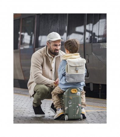 STOKKE transformuojamas lagaminas JETKIDS, Golden Olive, 534507 534507
