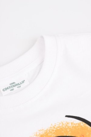 COCCODRILLO marškinėliai EVERYDAY BOY A, balti, ZC4143213VBA-001-122, 122 cm 