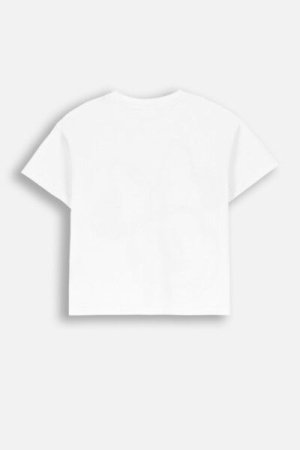 COCCODRILLO marškinėliai LICENCE GIRL DISNEY, balti, ZC4143204LGD-001-164, 164 cm 