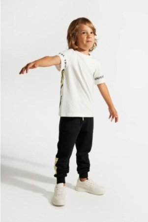 COCCODRILLO marškinėliai WORLD OF PIXEL BOY KIDS, balti, ZC4143202WBK-001-122, 122 cm 