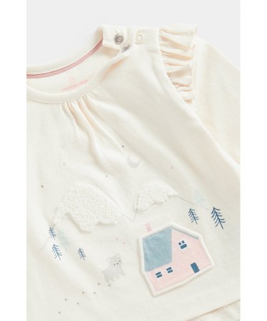 MOTHERCARE marškinėliai ilgomis rankovėmis 2vnt. ir kelnės 2vnt. , FE005 2vnt.,  