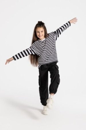 COCCODRILLO sportinės kelnės CITY EXPLORER JUNIOR, juodos, WC4119101CEJ-021- 