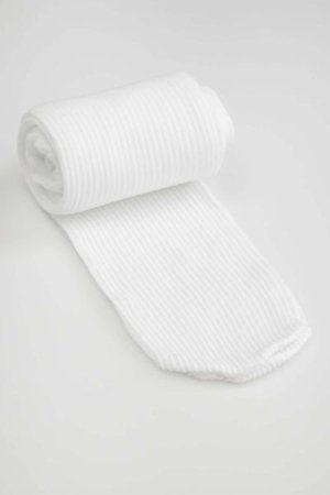 COCCODRILLO pėdkelnės TIGHT MICROFIBRE COLORFUL, baltos, WC5380307TMC-001-152, 152 cm 