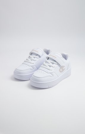 CHAMPION laisvalaikio batai RD18 PLATFORM GLITTER G PS Low Cut Shoe, balti, S32830-WW008 